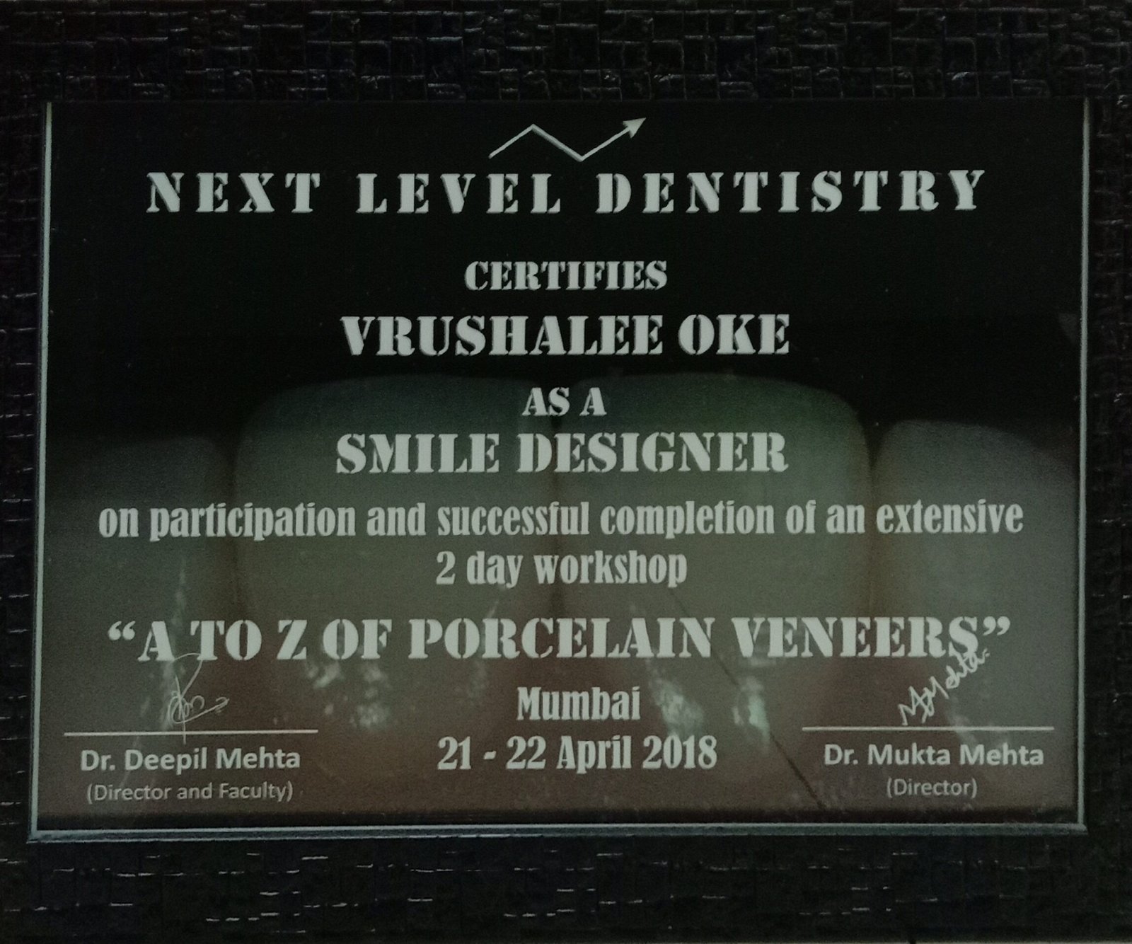 Dr Vrushalee Oke-Smile Designer