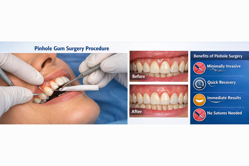 Search pinhole gum surgery procedure for treating gum recession safely and effectively.