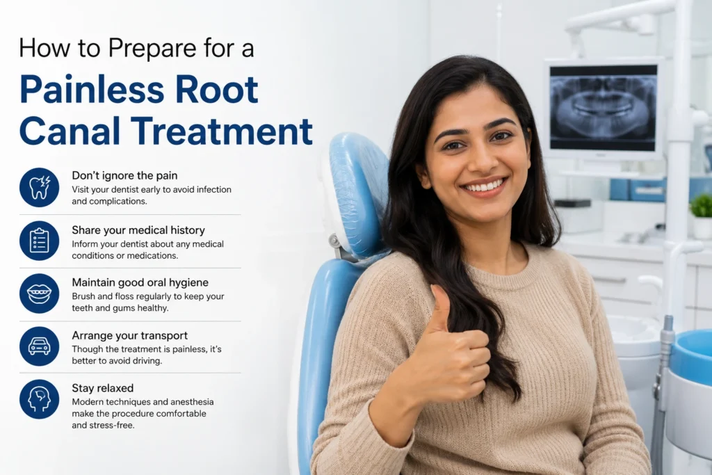 Dentist performing a painless root canal treatment procedure in Pune clinic.